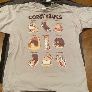 Three cute corgi tees